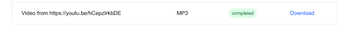 Screenshot showing a completed download with a green success badge